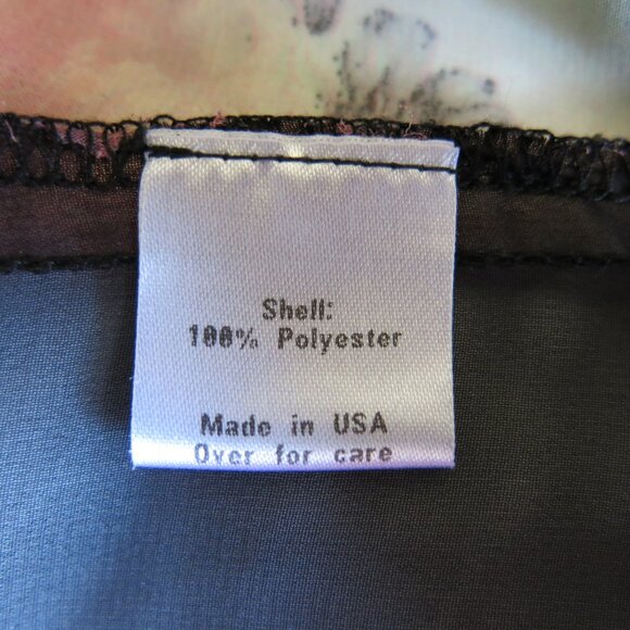 Vintage Status by Chenault Floral Roses Bohemian Chiffon Open Cardigan Sz. L - Picture 11 of 16